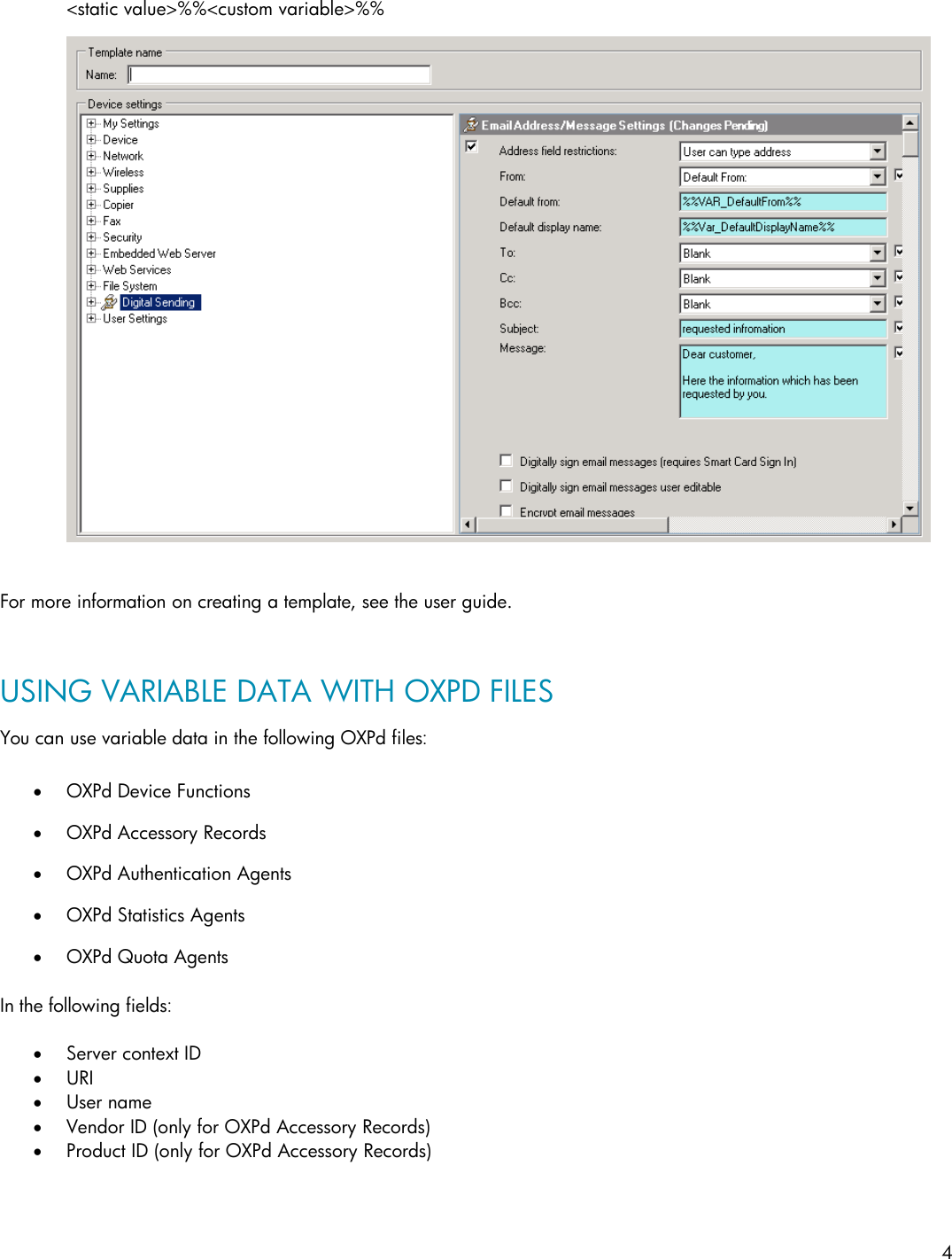 Page 4 of 6 - HP Create And Use Variable Data In Web Jetadmin - ENWW C05382532