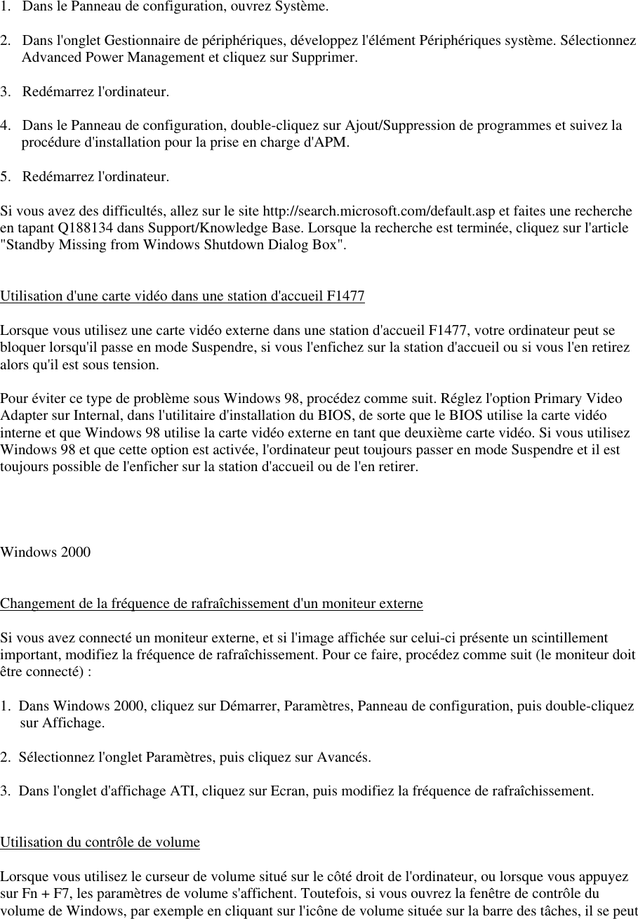 Page 5 of 9 - HP - HPnotes_XP-fr Portable Omnibook 6100 Dernières Informations Lpi05253