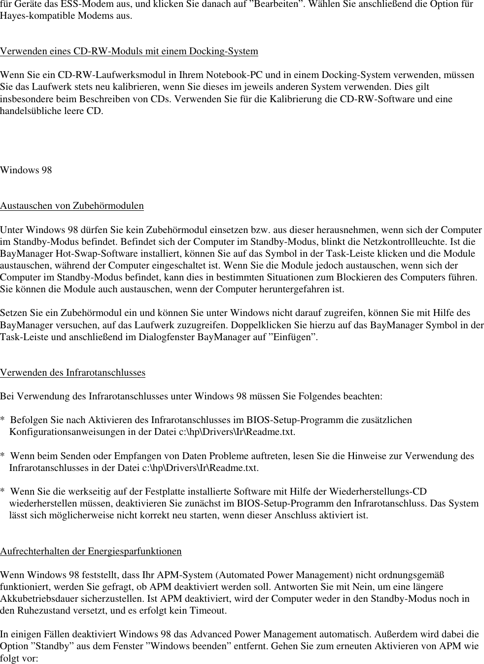 Page 4 of 9 - HP - Hpnotes_xprev_ger Omnibook 6100 Notebook Aktuellste Informationen Lpi05254