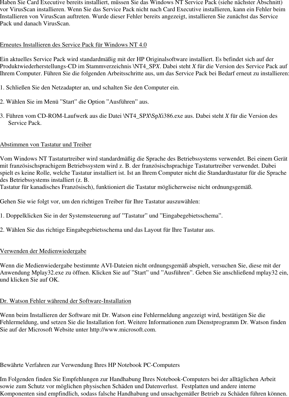 Page 8 of 9 - HP - Hpnotes_xprev_ger Omnibook 6100 Notebook Aktuellste Informationen Lpi05254