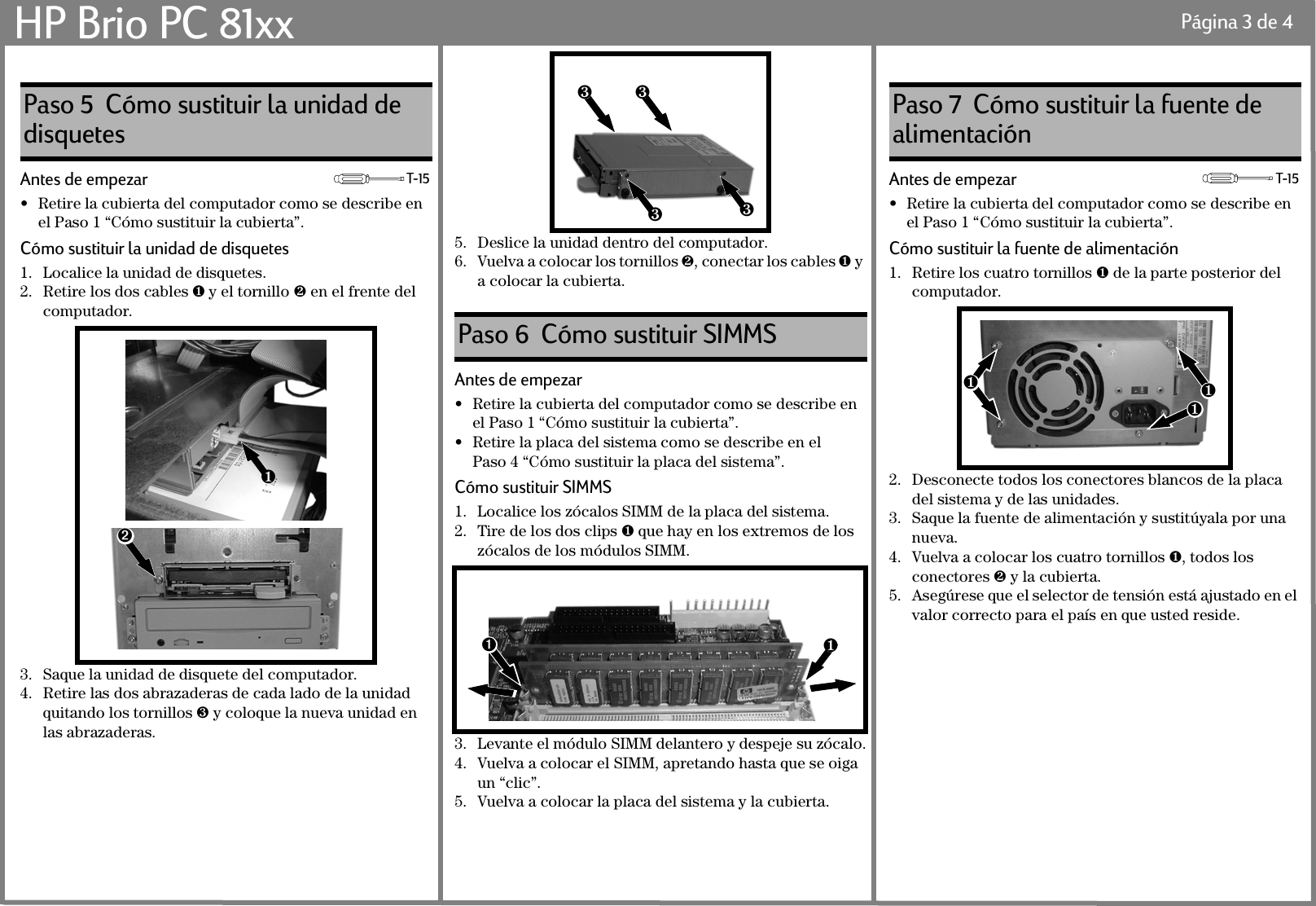 Hp Part Replacement Flyer Spanish Brio 81xx Self Repair Instructions Lpv08072 usermanual wiki