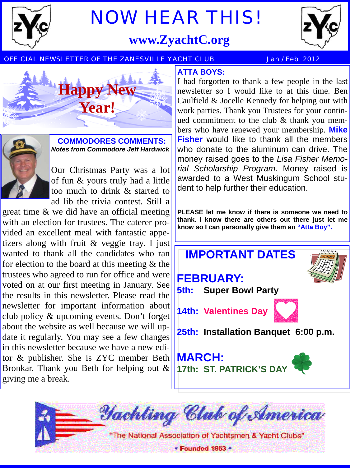 Page 1 of 5 - HTC Jan Feb 2012 Newsletter Preview !
