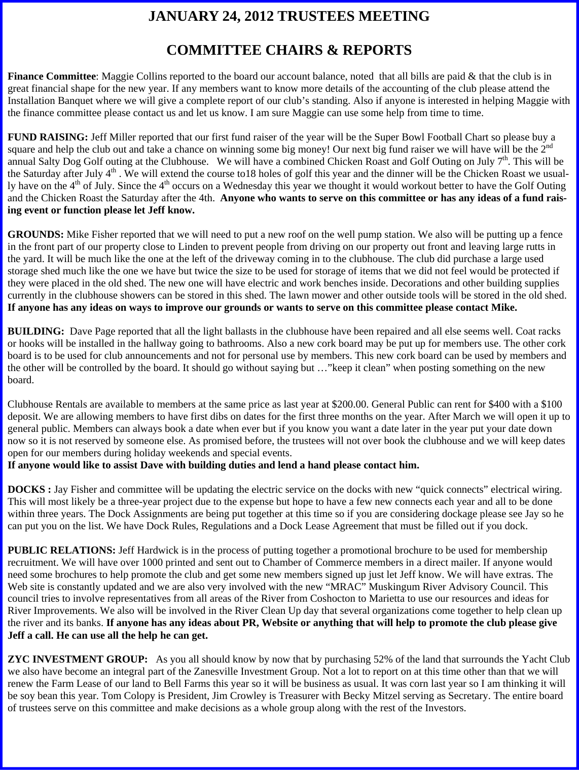 Page 3 of 5 - HTC Jan Feb 2012 Newsletter Preview !