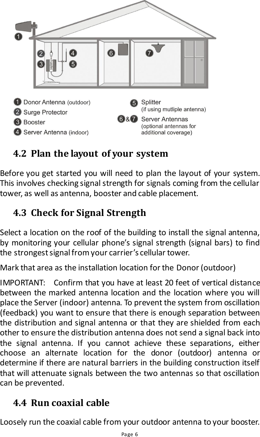 Page 6 of HUAC F11572CP Dual Band Signal Booster User Manual