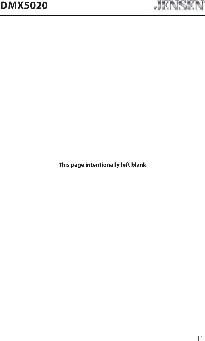 11DMX5020This page intentionally left blank