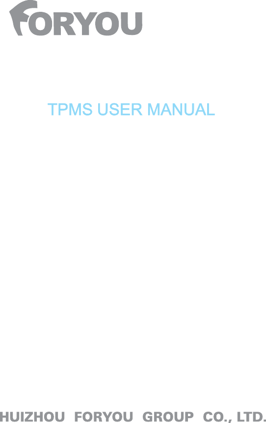 TPMS USER MANUALTPMS USER MANUAL