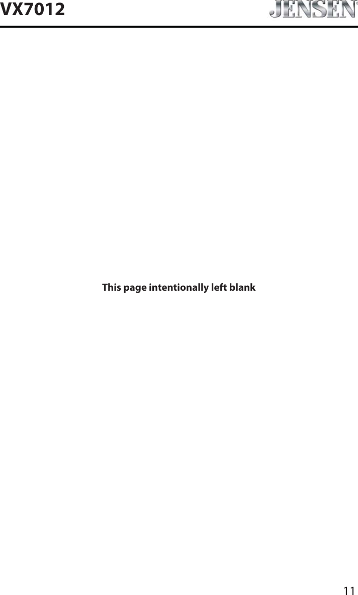 11VX7012This page intentionally left blank