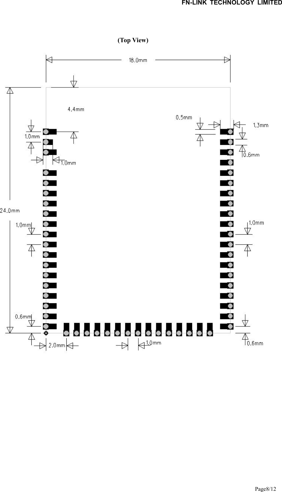 FN-LINK TECHNOLOGY LIMITEDPage8/12(Top View)
