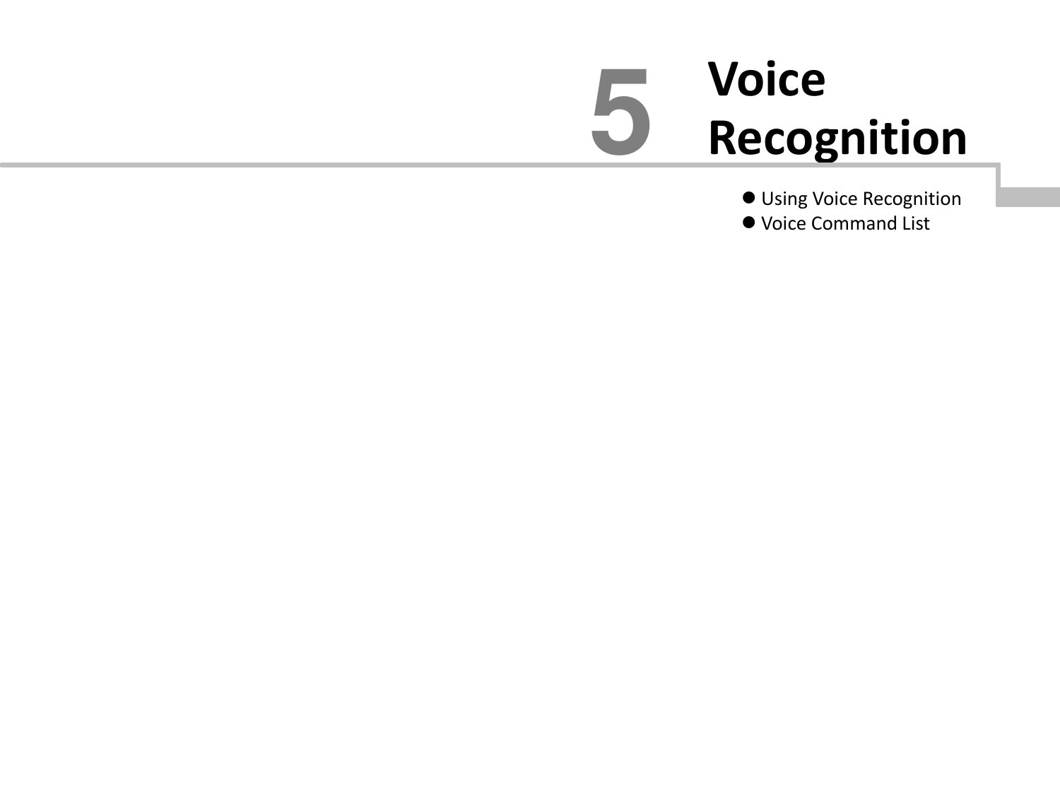 Using Voice RecognitionVoice Command List5VoiceRecognition