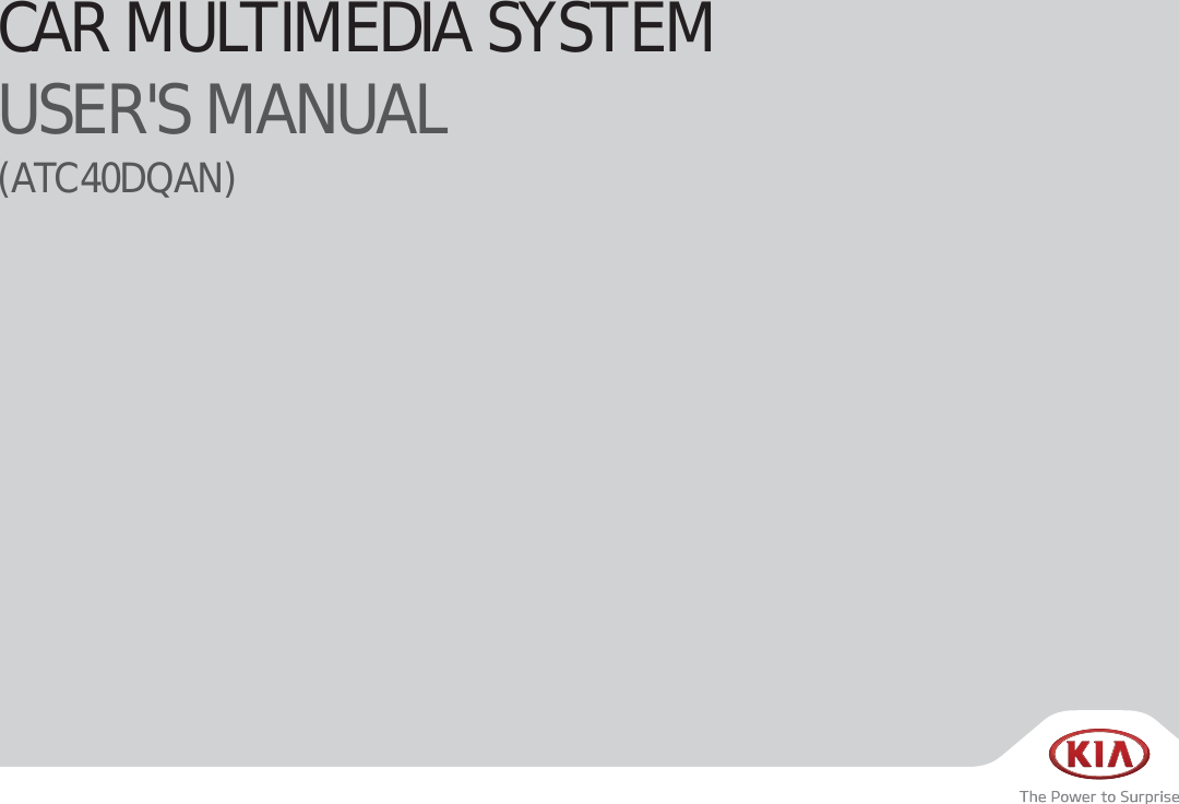 Page 1 of HYUNDAI MOBIS ATC40DQAN DIGITAL CAR AVN SYSTEM User Manual 