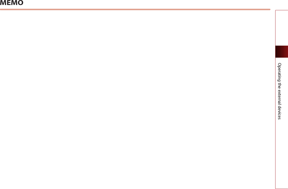 Operating the external devicesMEMO