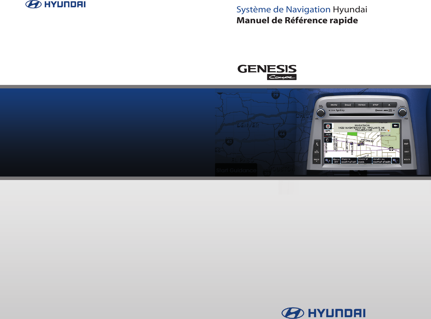 HYUNDAISystème de Navigation HyundaiManuel de Référence rapide