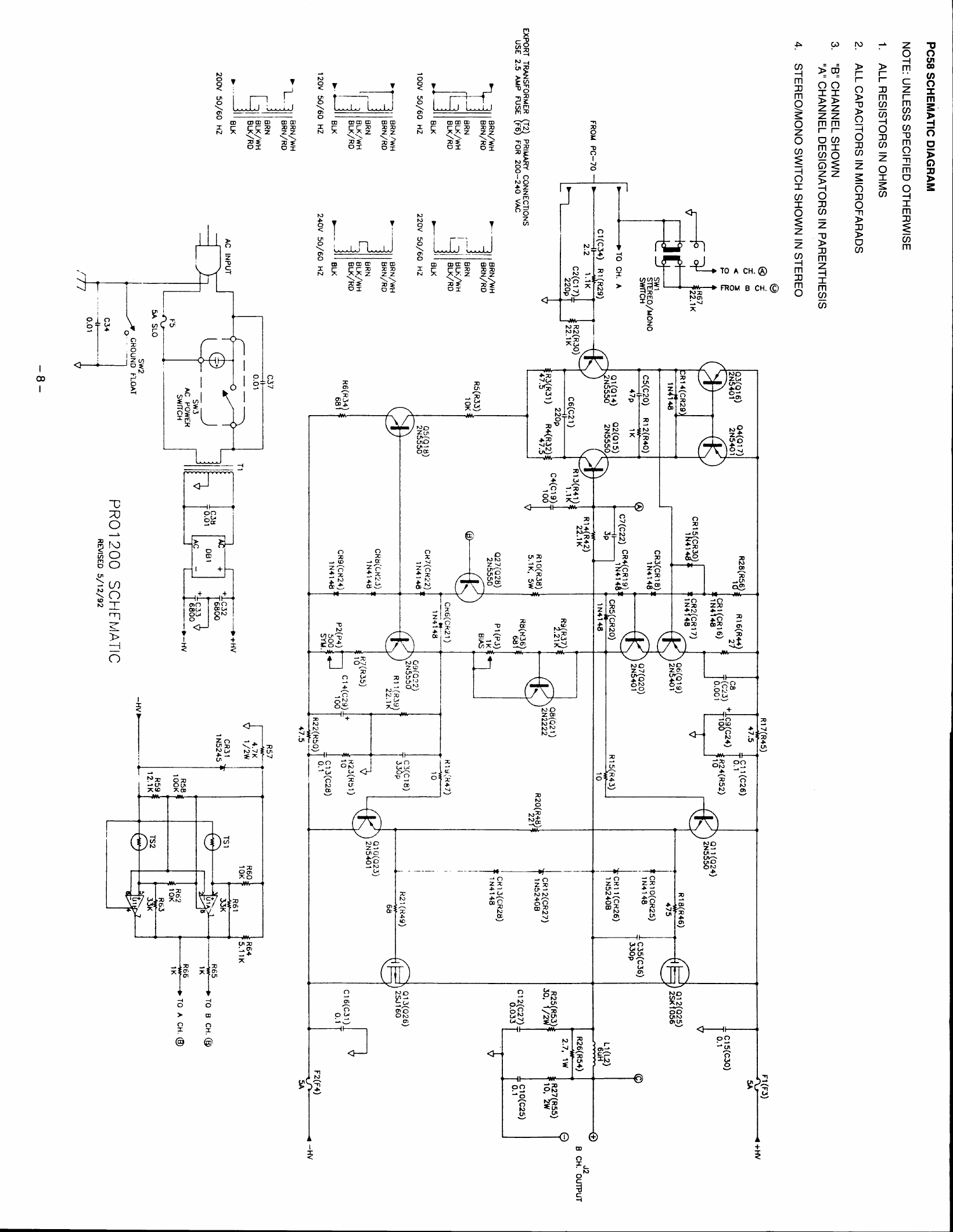 Page 9 of 12 - Hafler Hafler-Pro-1200-Users-Manual-  Hafler-pro-1200-users-manual