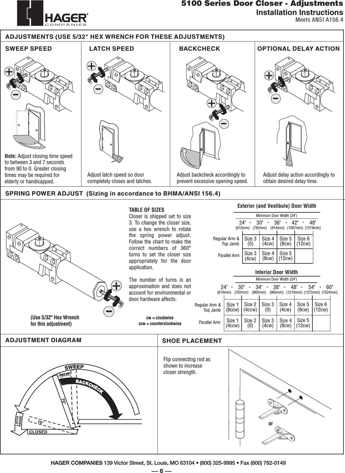 Page 6 of 6 - Hager 5100_p1,5-6_11-05 5100 Series Installation Instructions Series-installation-instructions