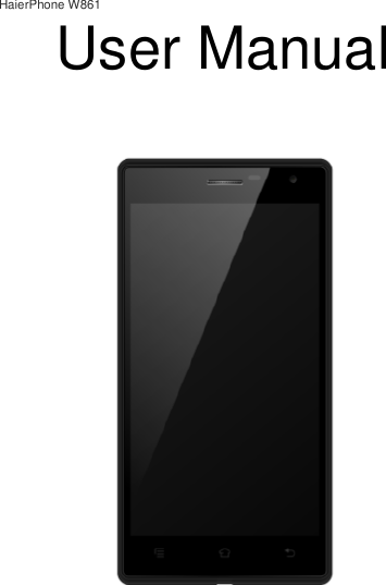 HaierPhone W861 User Manual  