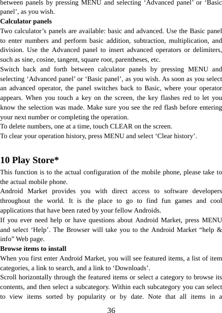 Page 36 of Haier Telecom 201511L32 Mobile Phone User Manual 