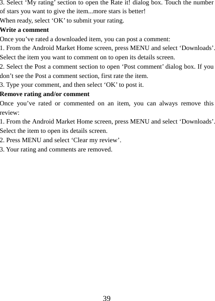 Page 39 of Haier Telecom 201511L32 Mobile Phone User Manual 