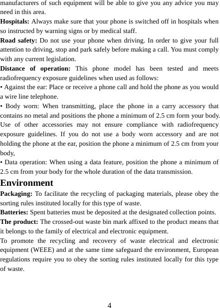 Page 4 of Haier Telecom 201511L32 Mobile Phone User Manual 