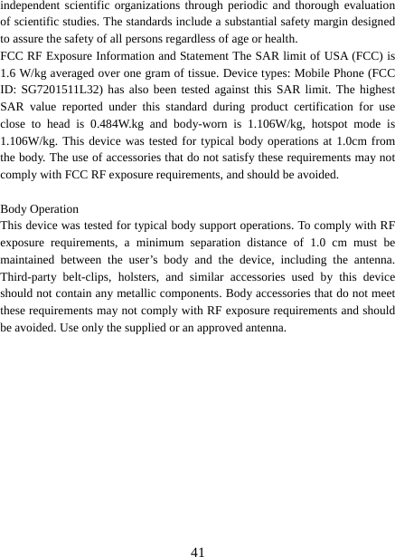 Page 41 of Haier Telecom 201511L32 Mobile Phone User Manual 