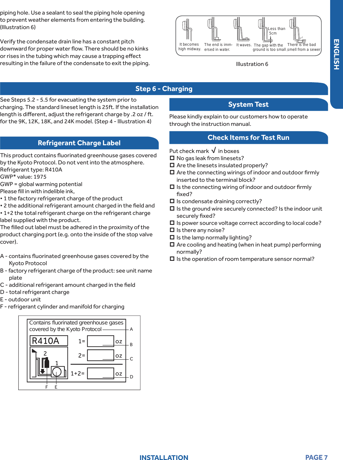 Page 7 of 10 - Haier AW09EH2VHA User Manual  AIR HANDLER (INDOOR BLOWER&EVAP) - Manuals And Guides 1802066L