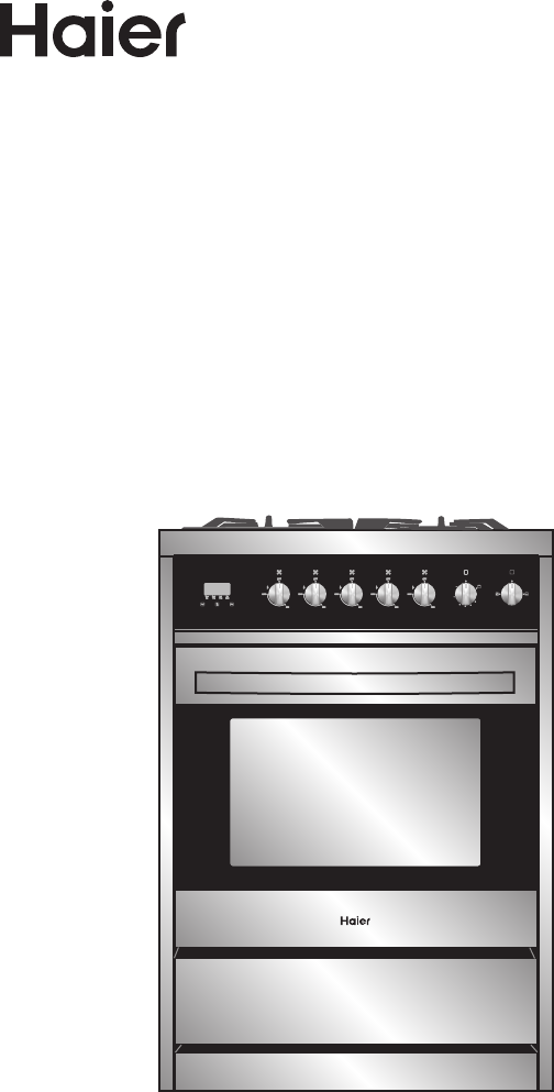Haier HCR2250AGS User Manual GAS RANGE Manuals And Guides 1703372L