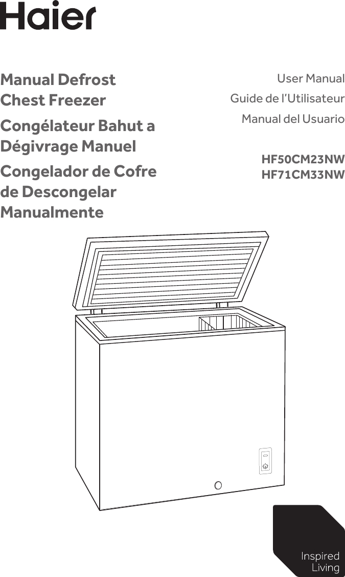 Haier HF50CM23NW User Manual CHEST FREEZER Manuals And Guides 1801233L