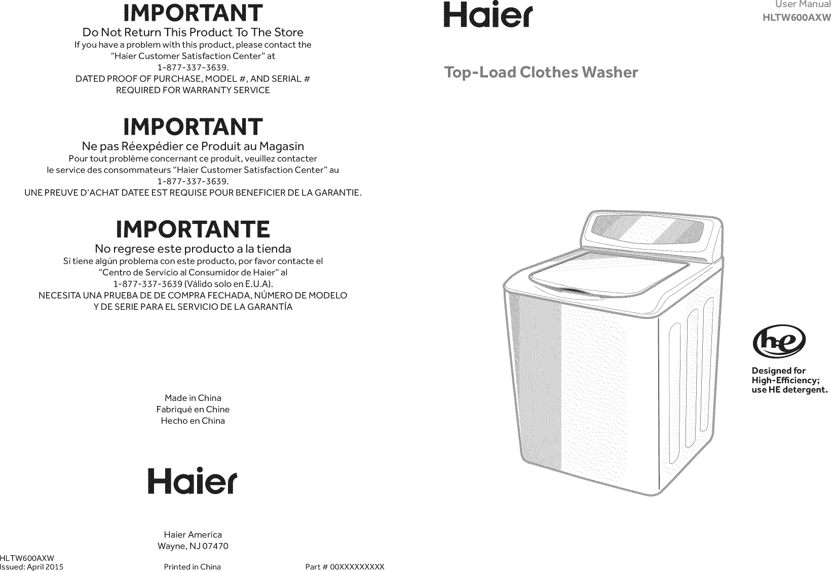 haier hltw600axw