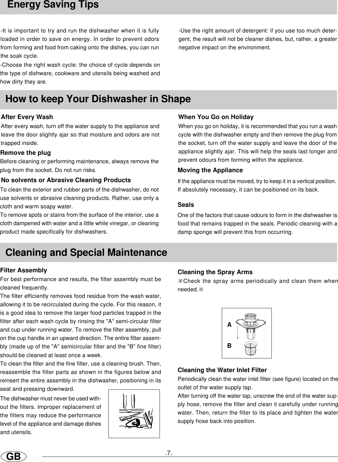 Page 8 of 12 - Haier Haier-Haier-Dishwasher-Hdw300Ss-Users-Manual-  Haier-haier-dishwasher-hdw300ss-users-manual