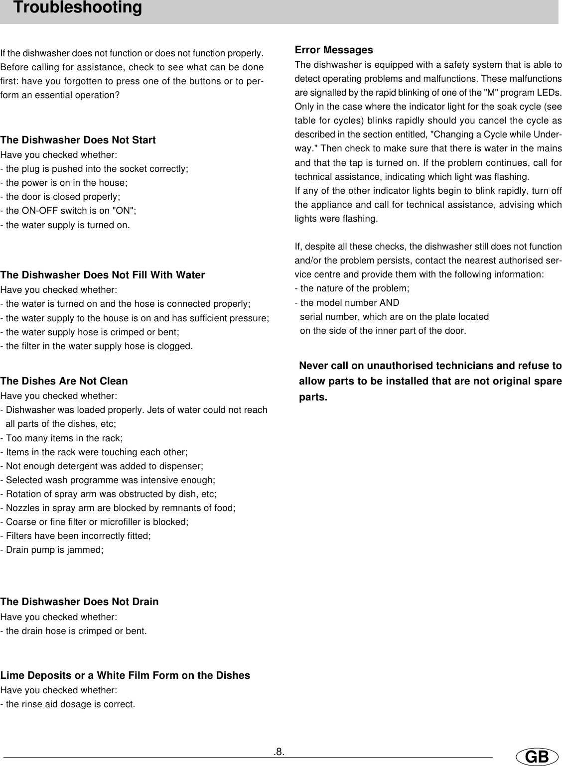 Page 9 of 12 - Haier Haier-Haier-Dishwasher-Hdw300Ss-Users-Manual-  Haier-haier-dishwasher-hdw300ss-users-manual