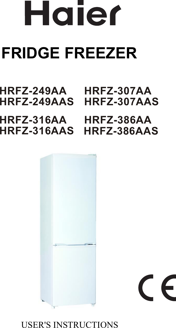 Haier Freezer Hrfz Aa Users Manual S