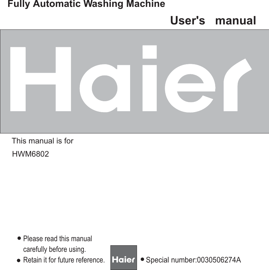 haier hwm6802