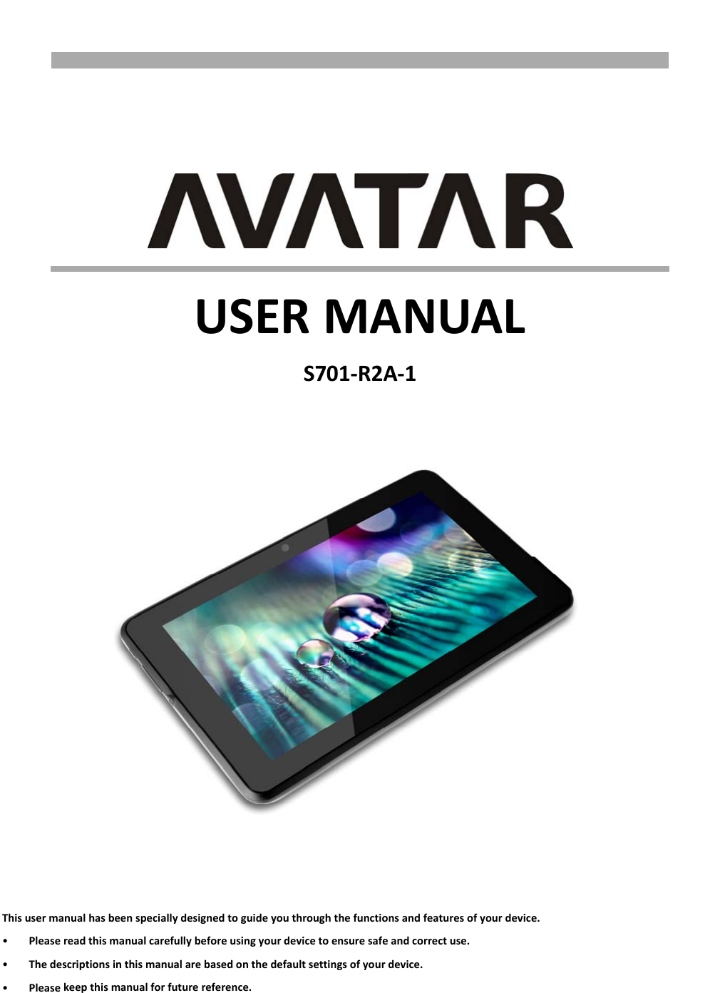 USERMANUALS701‐R2A‐1 Thisusermanualhasbeenspeciallydesignedtoguideyouthroughthefunctionsandfeaturesofyourdevice.• Pleasereadthismanualcarefullybeforeusingyourdevicetoensuresafeandcorrectuse.• Thedescriptionsinthismanualarebasedonthedefaultsettingsofyourdevice.• Pleasekeepthismanualforfuturereference.