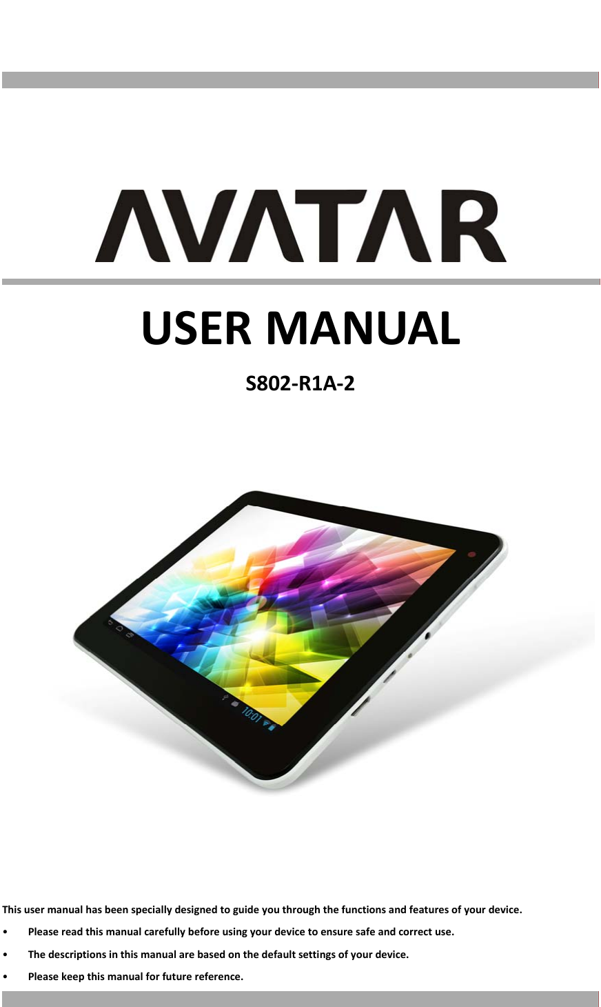 USERMANUALS802‐R1A‐2 Thisusermanualhasbeenspeciallydesignedtoguideyouthroughthefunctionsandfeaturesofyourdevice.• Pleasereadthismanualcarefullybeforeusingyourdevicetoensuresafeandcorrectuse.• Thedescriptionsinthismanualarebasedonthedefaultsettingsofyourdevice.• Pleasekeepthismanualforfuturereference.