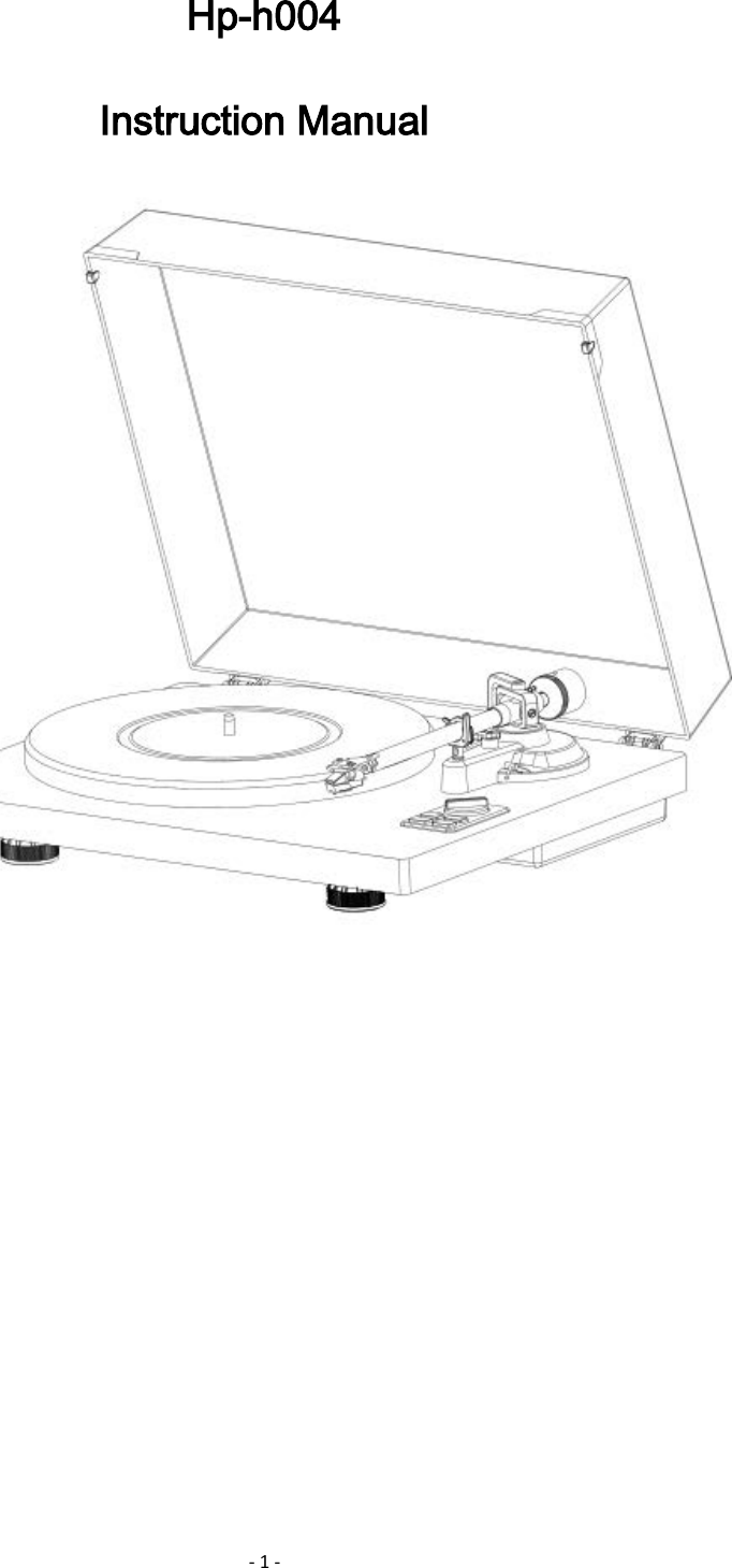  - 1 - Hp-h004 Instruction Manual                