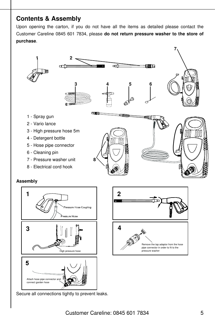 Halfords Hp 1400 Users Manual Electric Pressure Washers