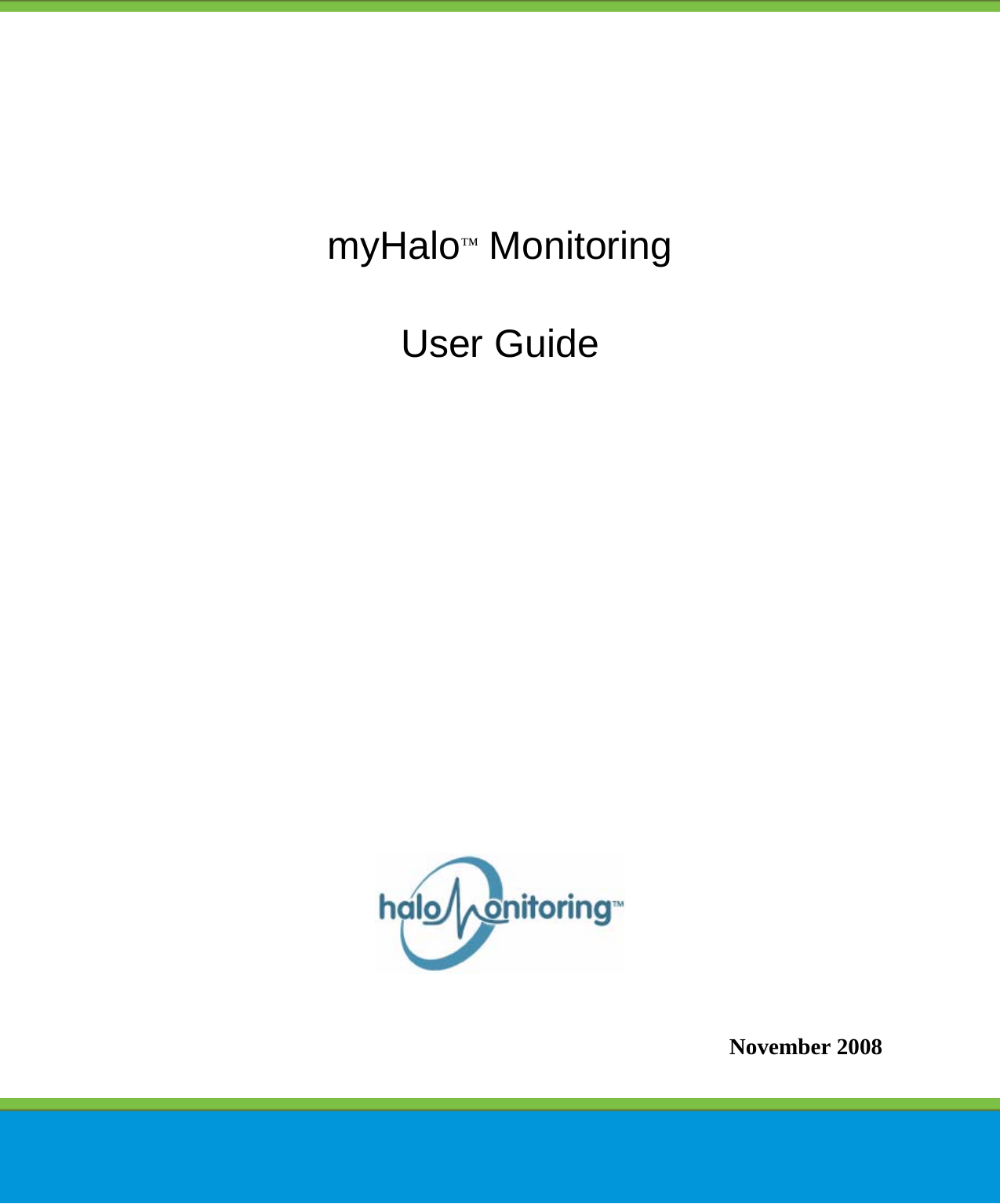 myHalo™ Monitoring User GuideNovember 2008