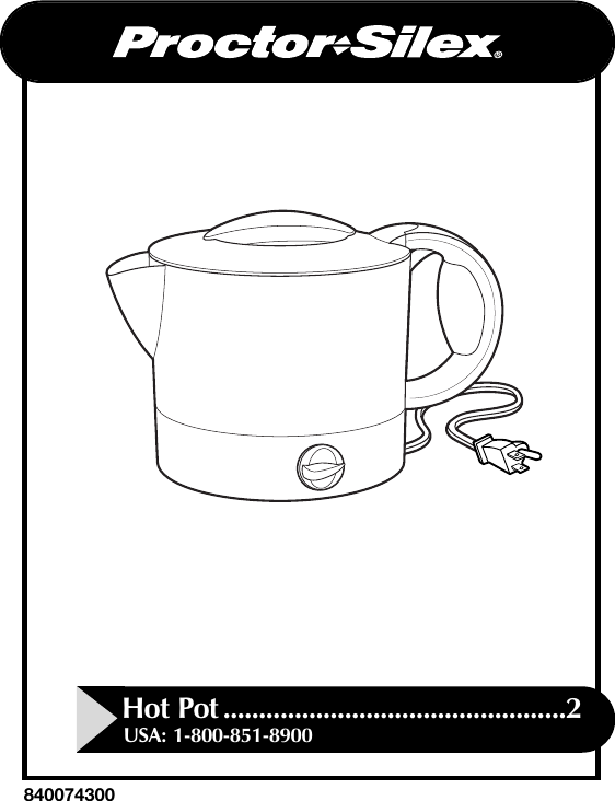 Hamilton Beach 840074300 Users Manual