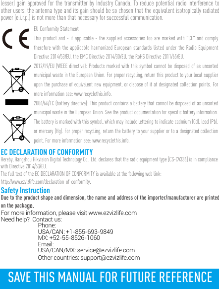 Page 5 of Hangzhou Ezviz Software CSDP1 Wire-free Smart Door Viewer User Manual