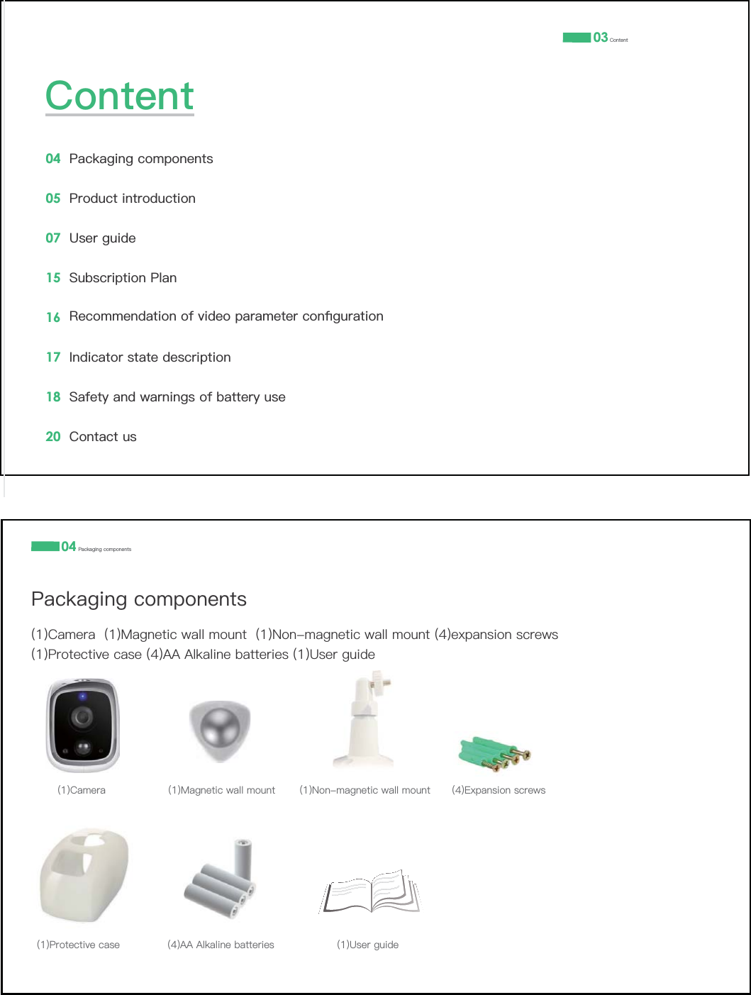 030405071516171820&amp;RQWHQW&amp;RQWHQW3DFNDJLQJFRPSRQHQWV3URGXFWLQWURGXFWLRQ8VHUJXLGH6XEVFULSWLRQ3ODQ5HFRPPHQGDWLRQRIYLGHRSDUDPHWHUFRQƉJXUDWLRQ ,QGLFDWRUVWDWHGHVFULSWLRQ6DIHW\DQGZDUQLQJVRIEDWWHU\XVH&amp;RQWDFWXV04 3DFNDJLQJFRPSRQHQWV3DFNDJLQJFRPSRQHQWV&amp;DPHUD0DJQHWLFZDOOPRXQW1RQPDJQHWLFZDOOPRXQWH[SDQVLRQVFUHZV3URWHFWLYHFDVH$$$ONDOLQHEDWWHULHV8VHUJXLGH8VHUJXLGH$$$ONDOLQHEDWWHULHV3URWHFWLYHFDVH&amp;DPHUD 1RQPDJQHWLFZDOOPRXQW0DJQHWLFZDOOPRXQW ([SDQVLRQVFUHZV[[[[[[[[[[[[[[[[[[[[[[[[[[[[[[[[[[[[[[[[[[[[[[[[[[[[[[[[[[[[[[[[[[[[[[[[[[[[[[[[[[[[[[[[[[[[[[[[[[[[[[[[[[[[[[[[[[[[[[[[[[[[[[[[[[[[[[[[[[[[[[[[[[[[[[[[[[[[[[[[[[[[[[[[[[[[[[[[[[[[[[[[[[[[[[[[[[[[[[[[[[[[[[[[[[[[[[[[[[[[[[[[[[[[[[[[[[[[[[[[[[[[[[[[[[[[[[