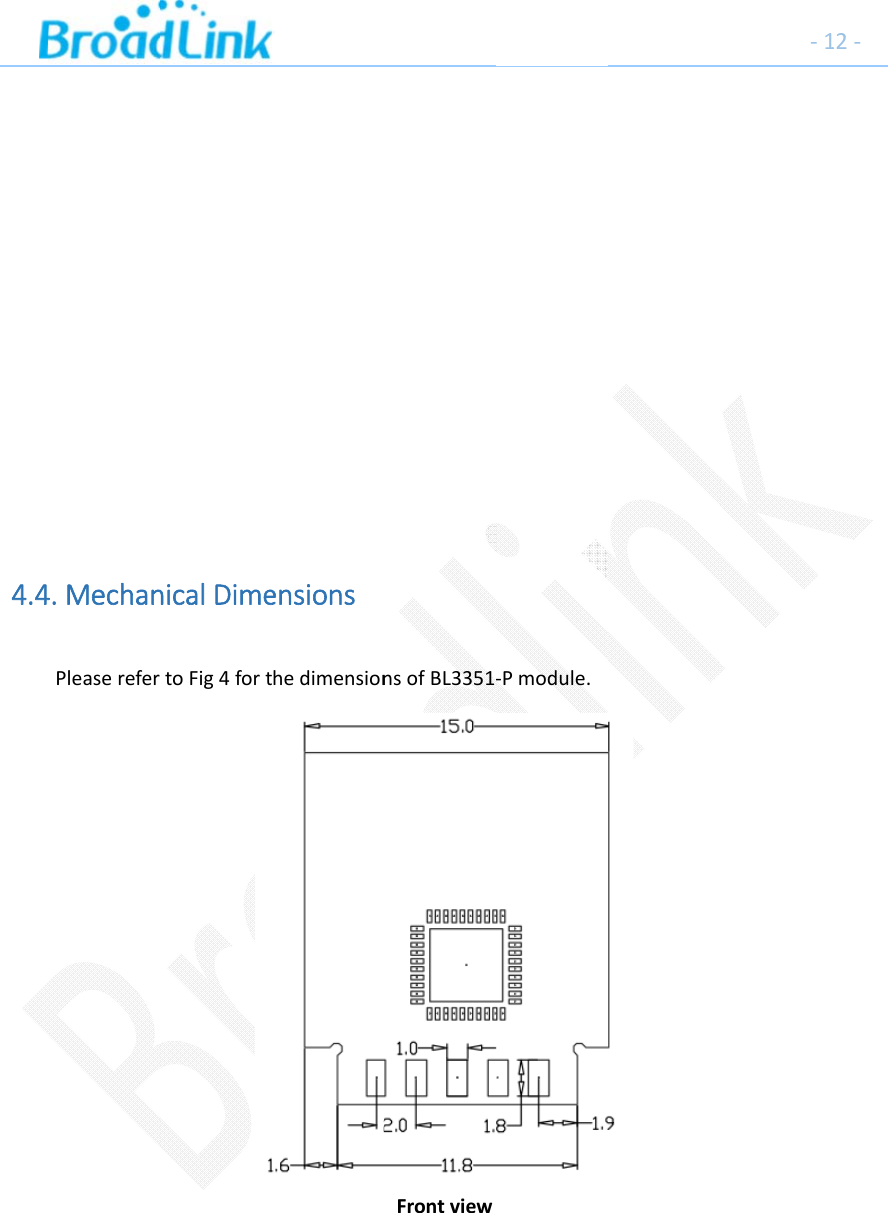 4.44.MechanPleaserefernicalDimetoFig4fortensionshedimensionnsofBL3351Frontview‐Pmodule.‐112‐