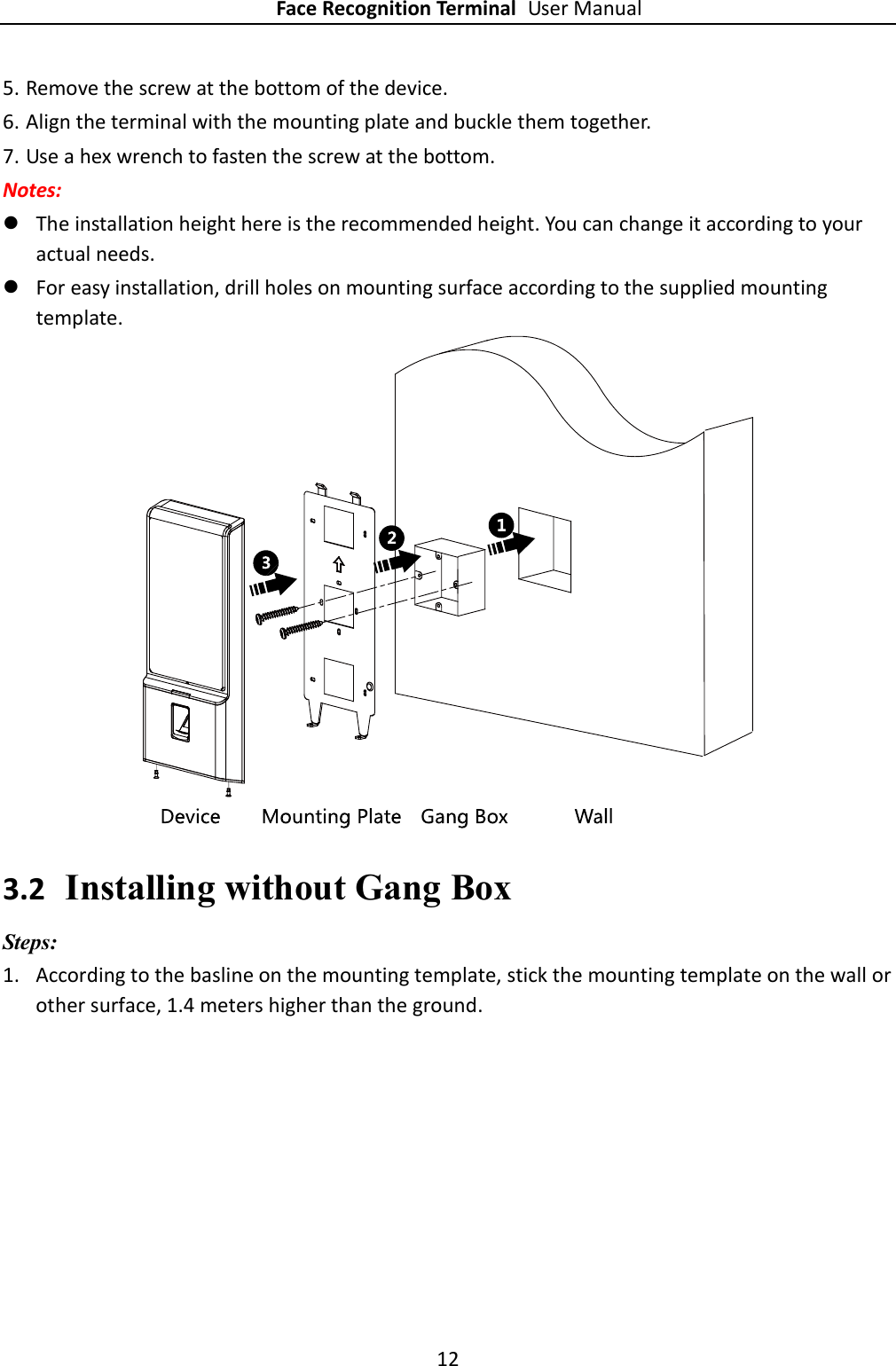 Page 13 of Hangzhou Hikvision Digital Technology K1T604 Face Recognition Terminal User Manual 