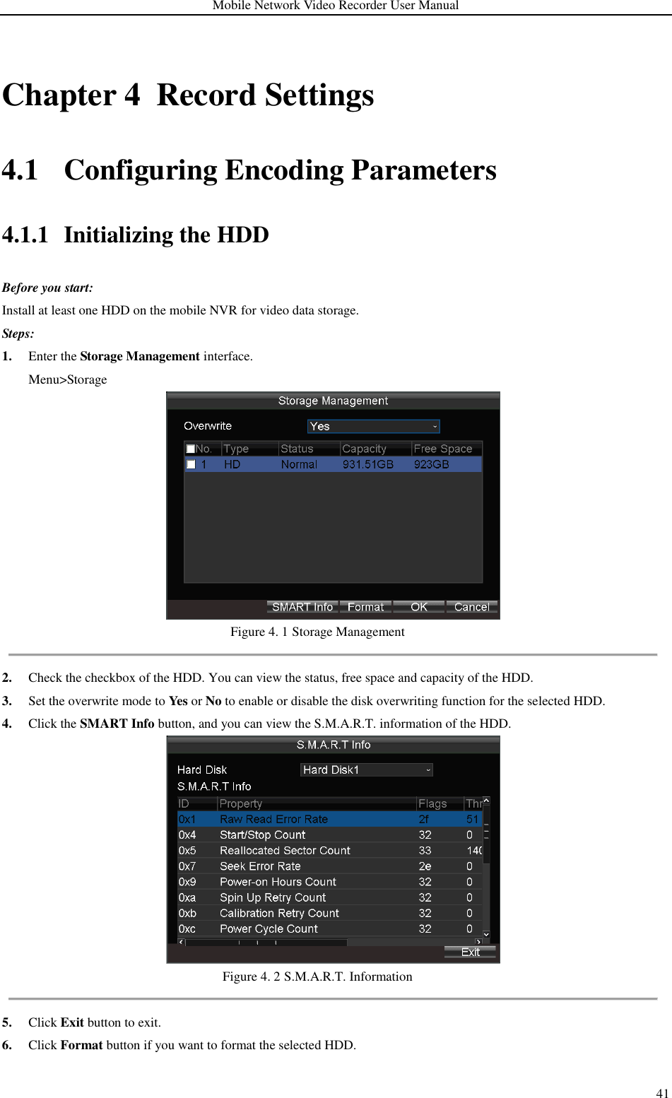 Page 42 of Hangzhou Hikvision Digital Technology M55XXHN Mobile Digital Video Recorder User Manual 