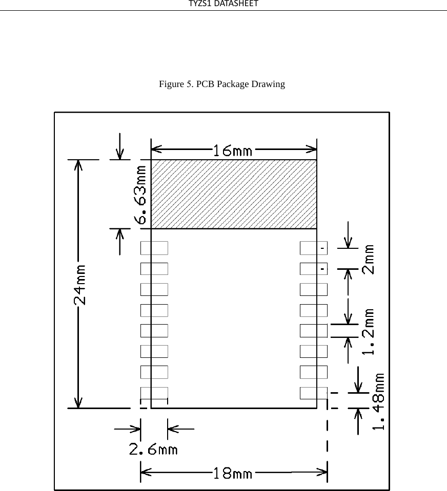TYZS1DATASHEETFigure 5. PCB Package Drawing 