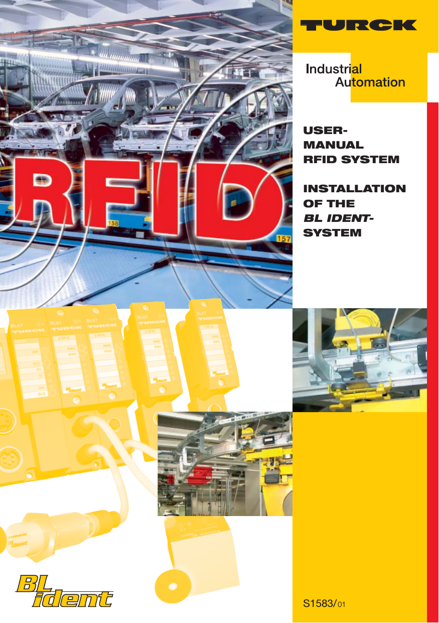 USER-MANUALRFID SYSTEMINSTALLATIONOF THE BL IDENT-SYSTEMS1583/ 01