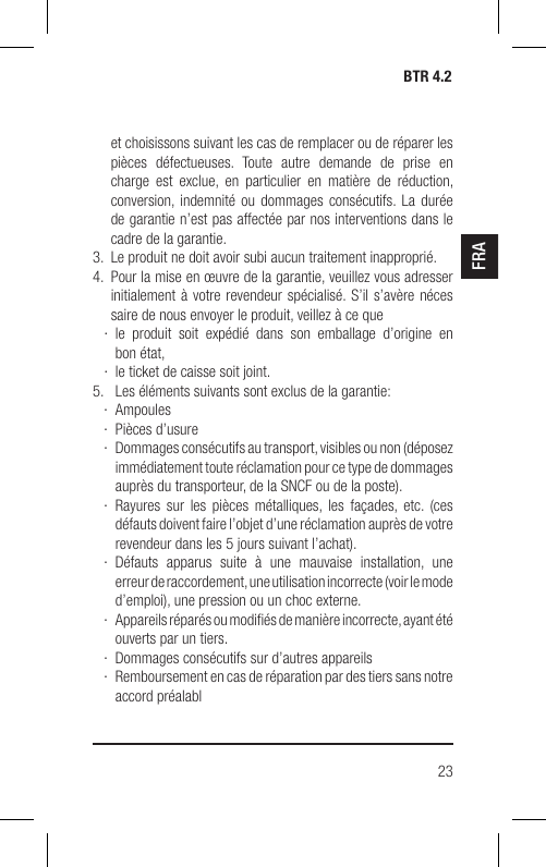 Page 23 of Hansong HSPTC867 Bluetooth Low-latency Transceiver User Manual BTR 4 2 indd