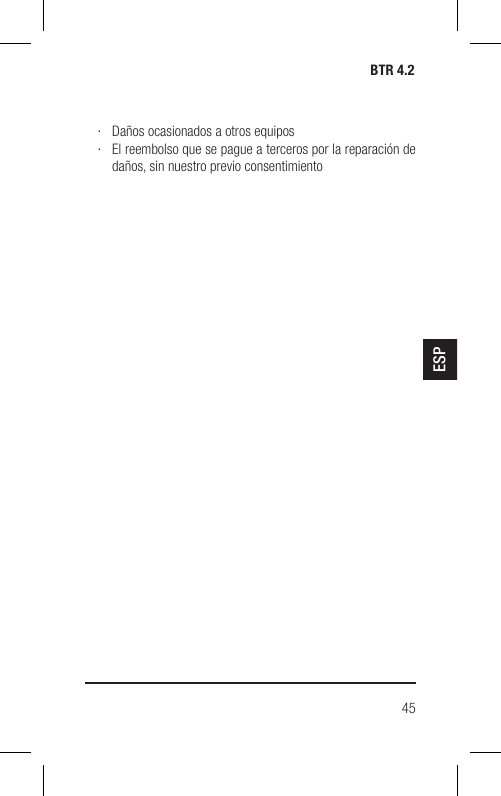 Page 45 of Hansong HSPTC867 Bluetooth Low-latency Transceiver User Manual BTR 4 2 indd