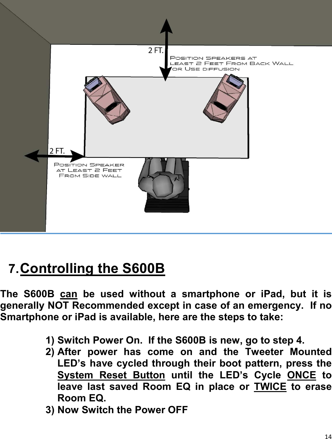 Page 14 of Hansong PXS600B Studio Monitor speaker, S600B User Manual 