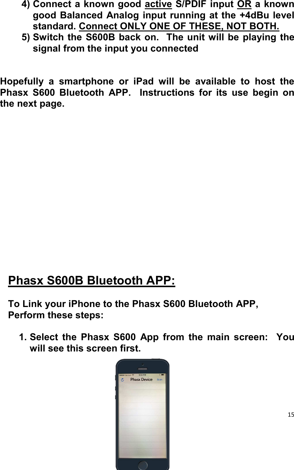Page 15 of Hansong PXS600B Studio Monitor speaker, S600B User Manual 