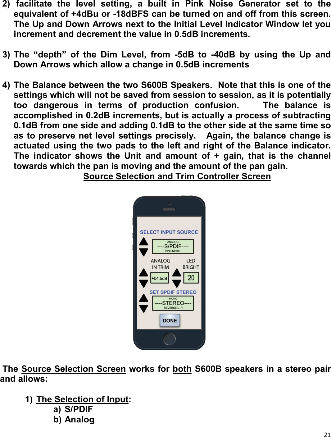 Page 21 of Hansong PXS600B Studio Monitor speaker, S600B User Manual 