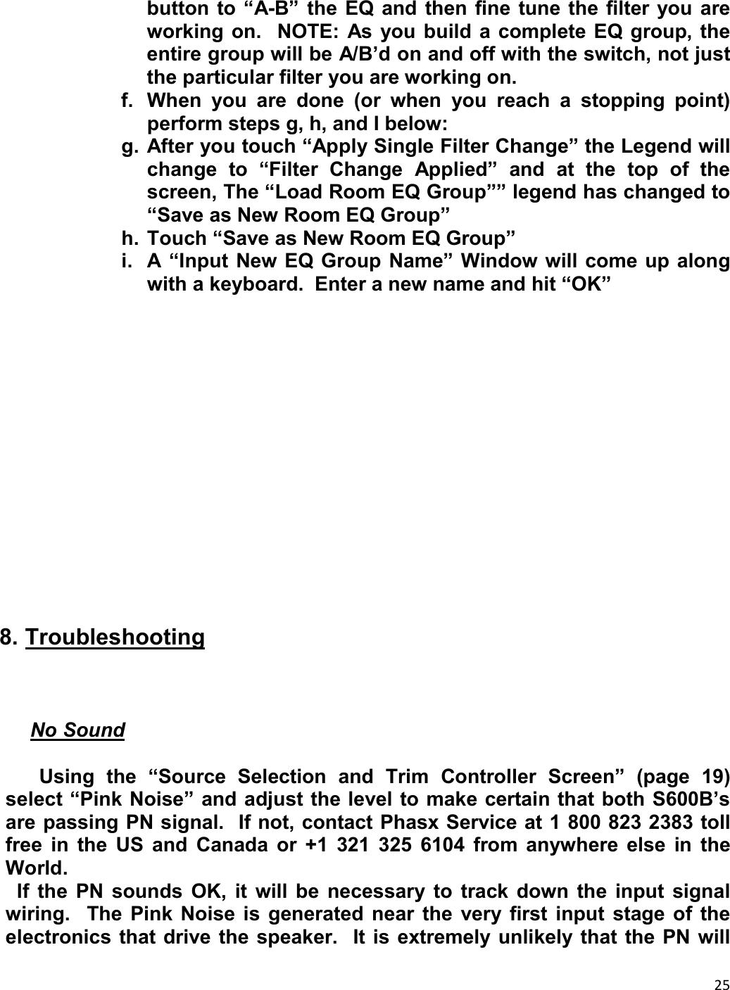 Page 25 of Hansong PXS600B Studio Monitor speaker, S600B User Manual 